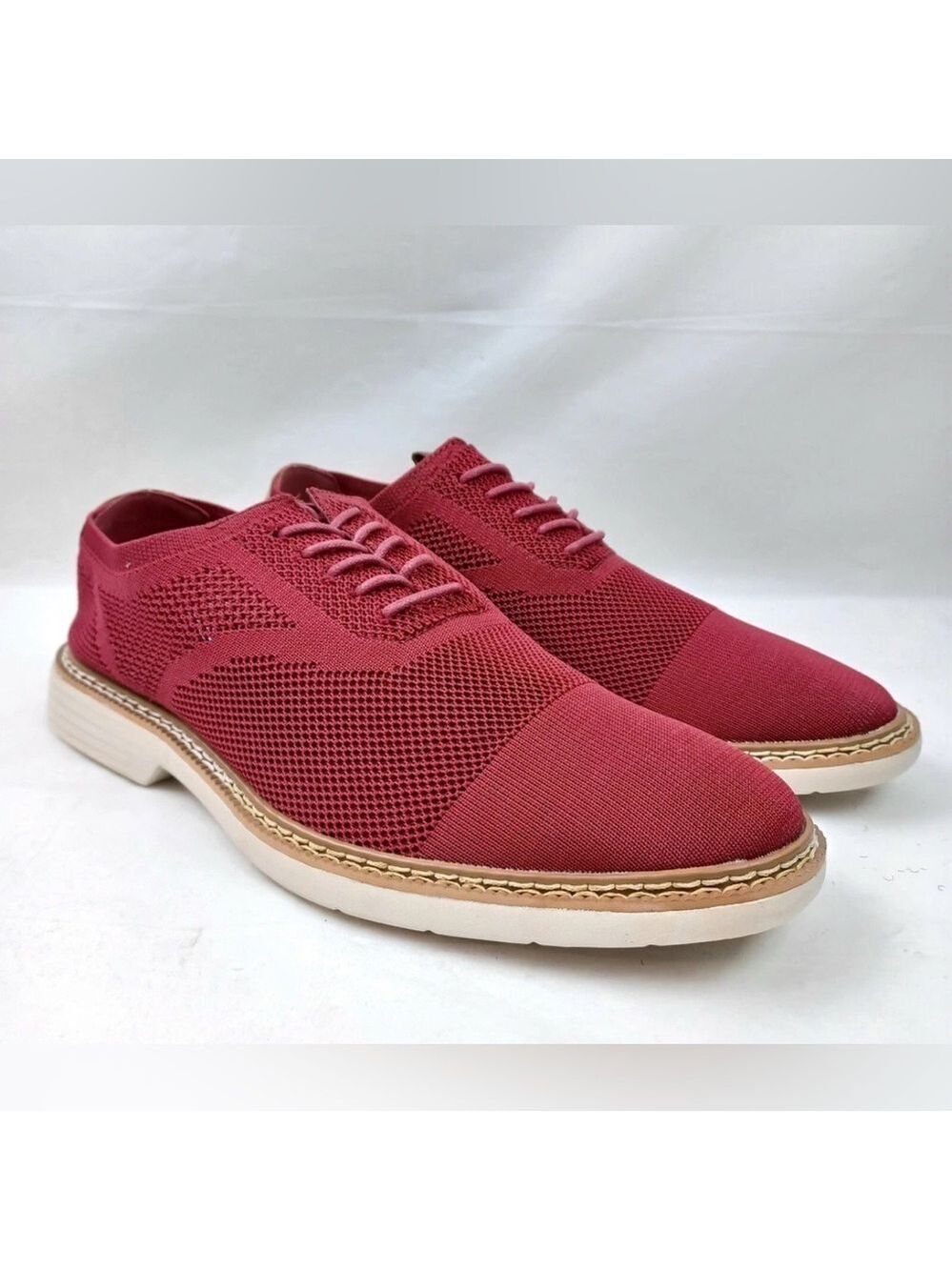 Alfani Varick Alfatech Comfort FLX Textured Knit Oxfords - Size 10
